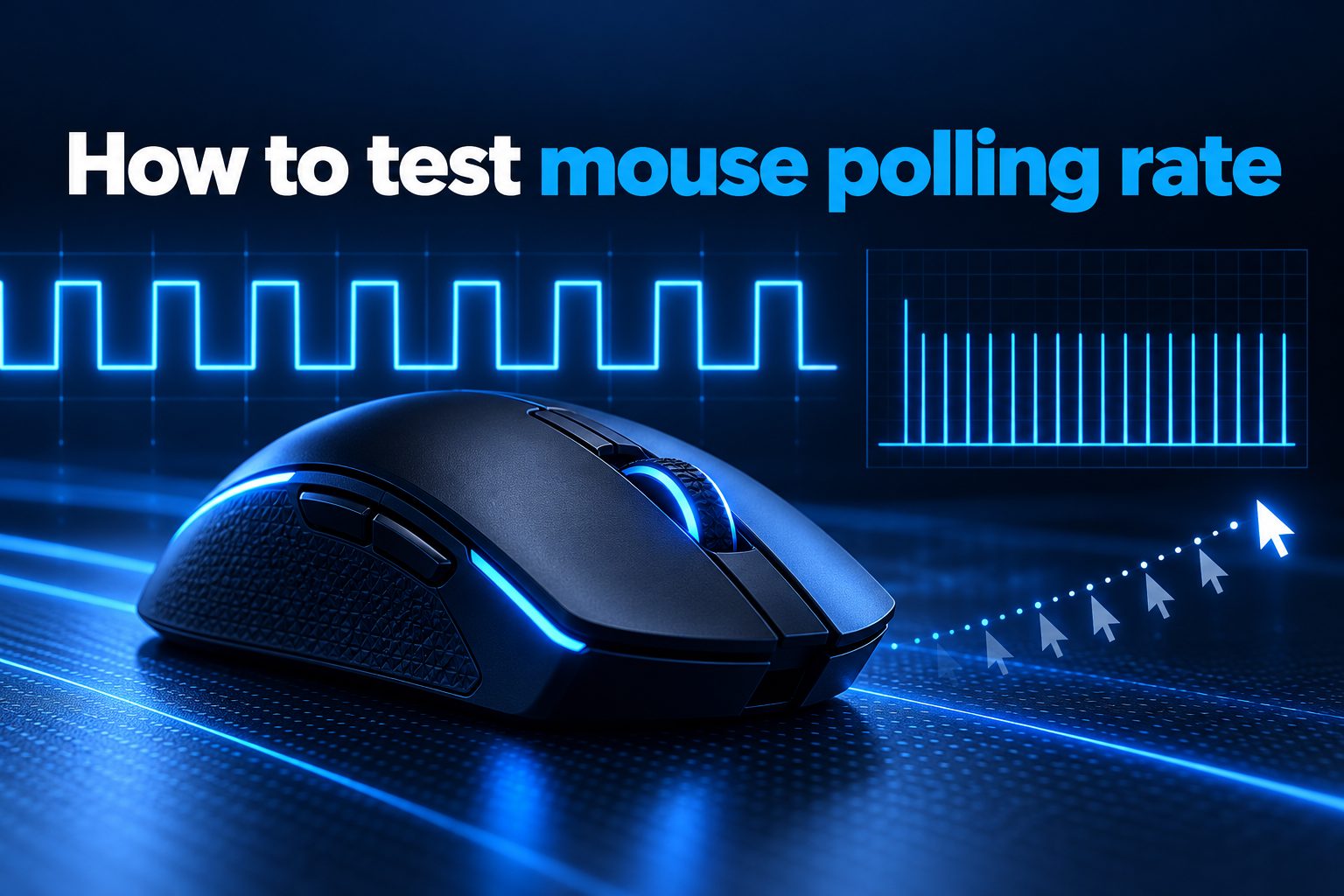 how-to-test-mouse-polling-rate-e2843 Hand testing gaming mouse polling rate with on-screen Hz checker tool